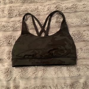 LULULEMON camo sports bra
